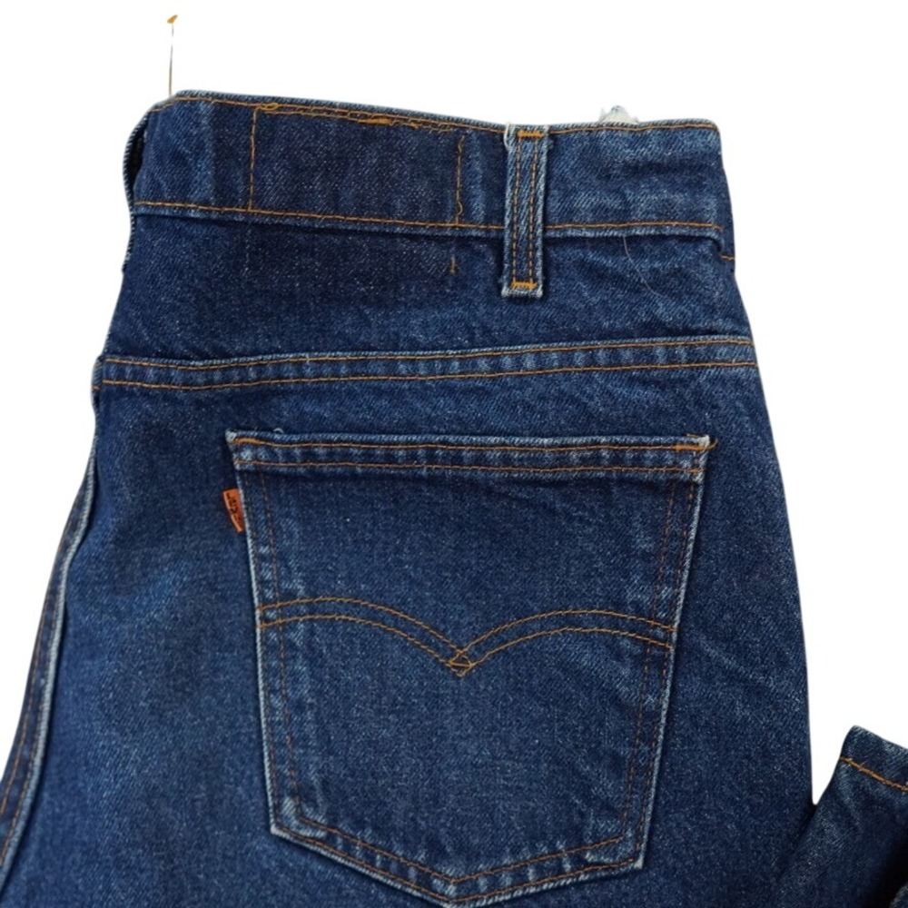 VTG Levis 505 Orange Tag Jeans Men 38*x32 (36x32 Blue Dark Wash Red Batwing USA - Picture 3 of 8